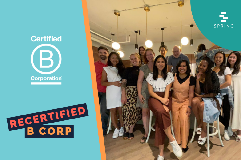 Spring Activator celebrating B Corp recertification