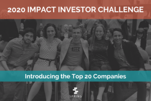 2020 Impact Investor Challenge Top 20 Announcement