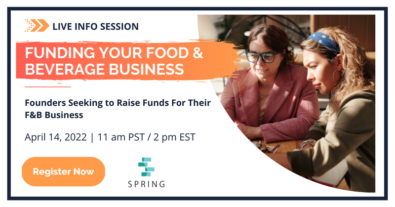 Funding Your F&B Business Info Session banner