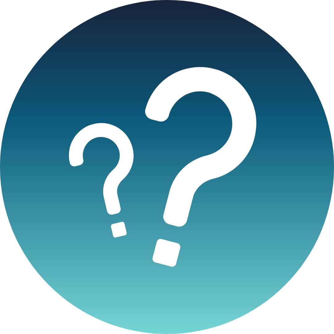 Question Mark icon - blue